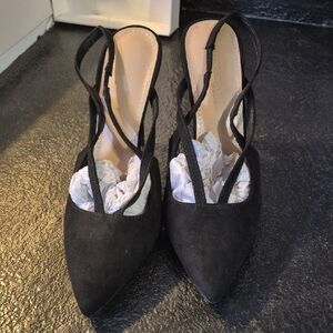 JustFab Black Strappy Heels